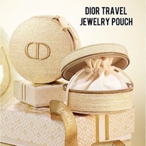 Dior Gold Jewelry Travel Pouch NEW